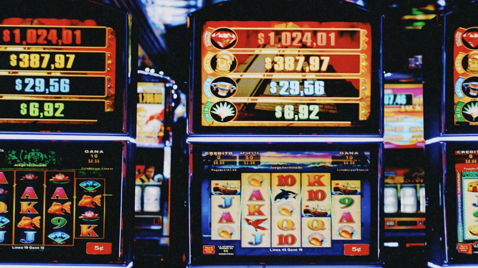 MrQ slots library collage showing different slot game themes